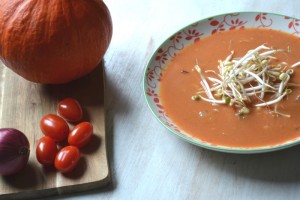 pompoen paprika tomaat soep